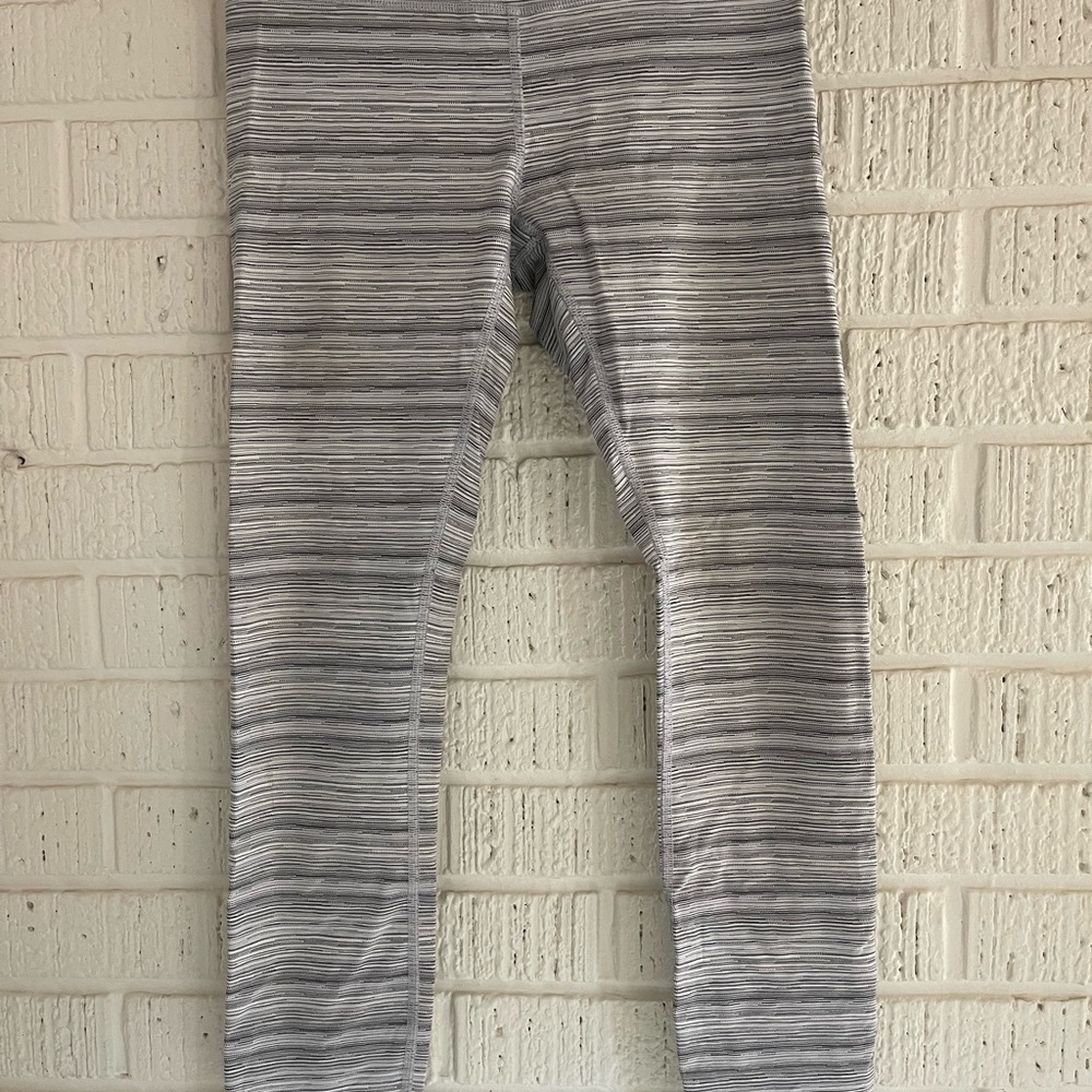 Lululemon Athletica Gray Striped Leggings